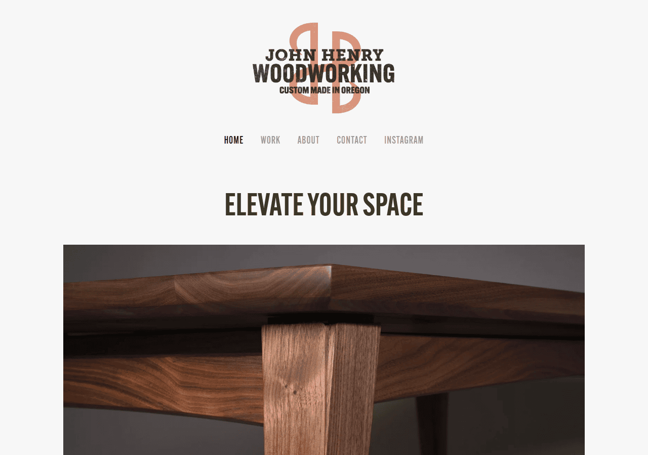 Screenshot of johnhenrywoodworking.com