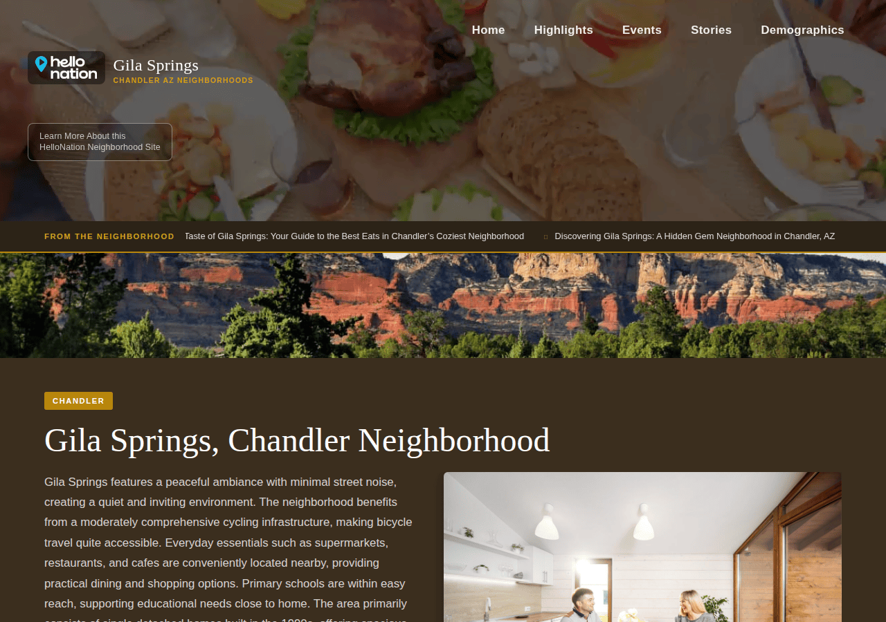 Screenshot of gilaspringschandlerneighborhood.org