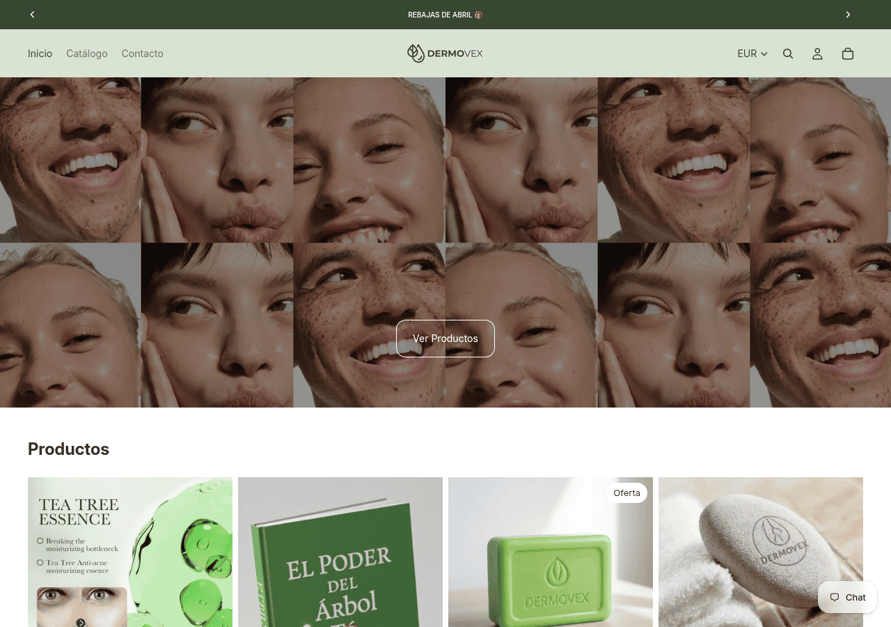 Screenshot of dermovex.com