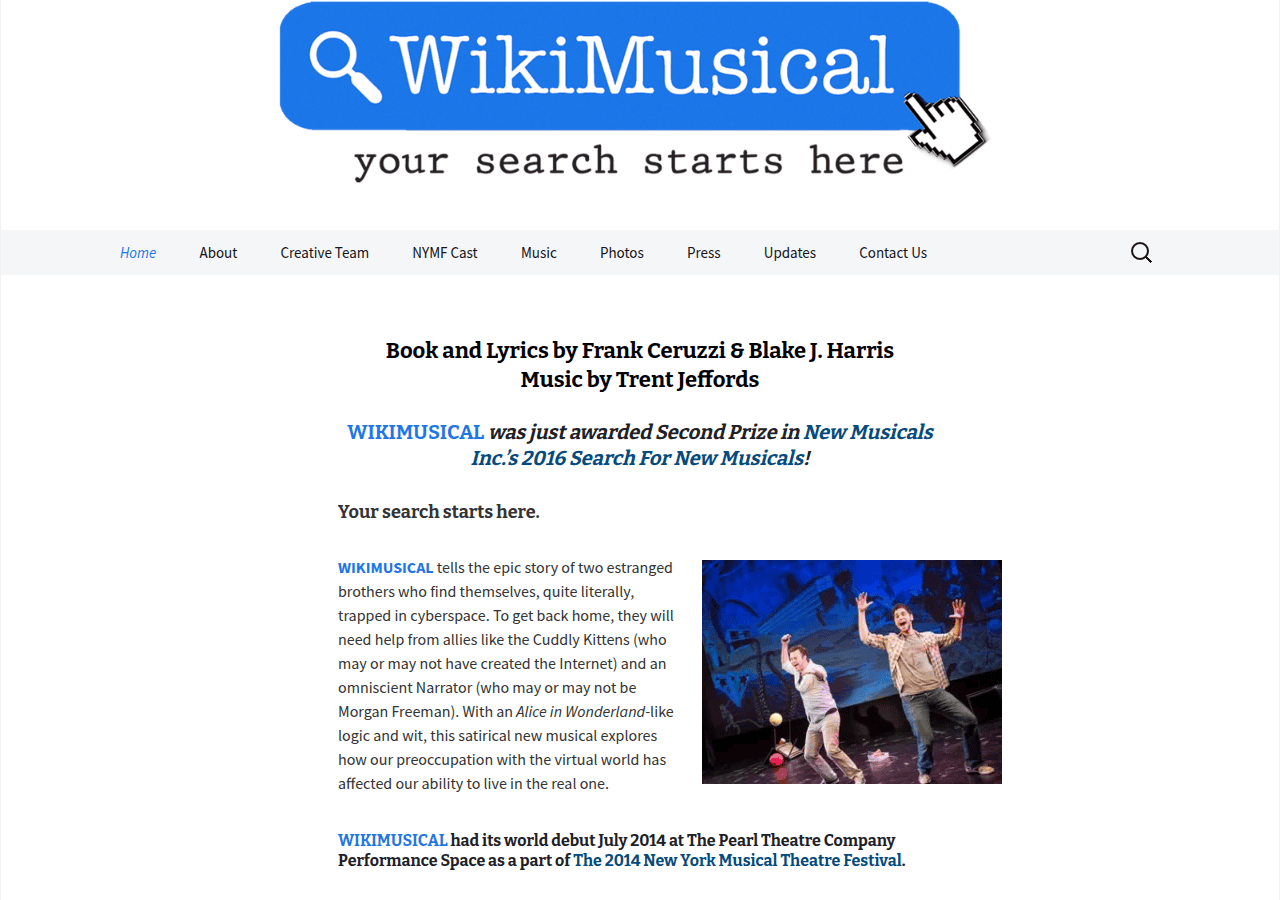 Screenshot of wikithemusical.com