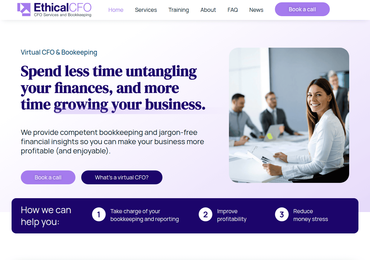 Screenshot of ethicalcfo.com.au