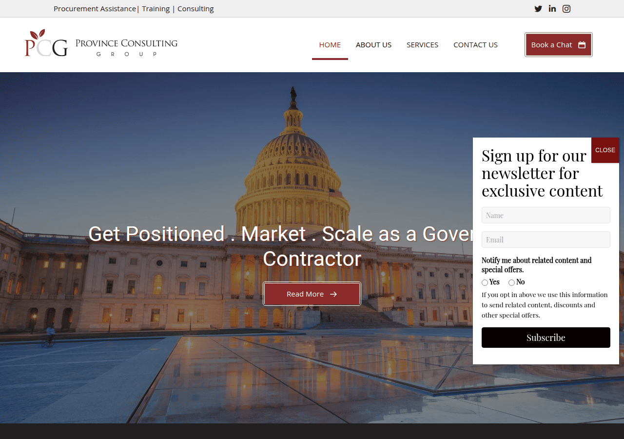 Screenshot of provinceconsulting.com