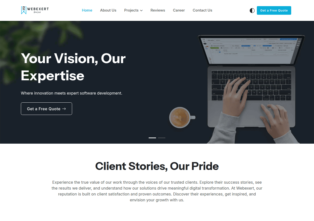 Screenshot of webexert.us