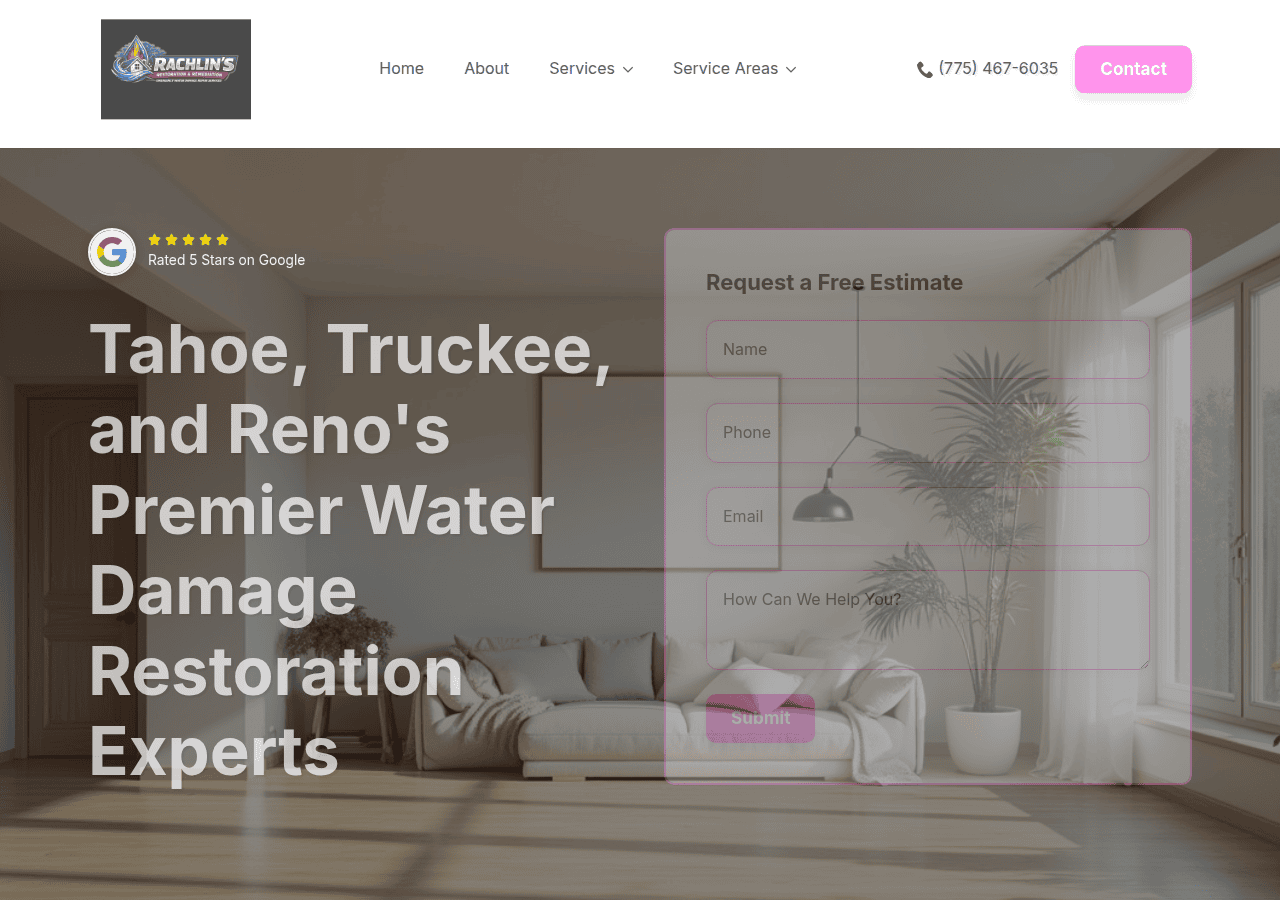 Screenshot of rachlinsrestoration.com