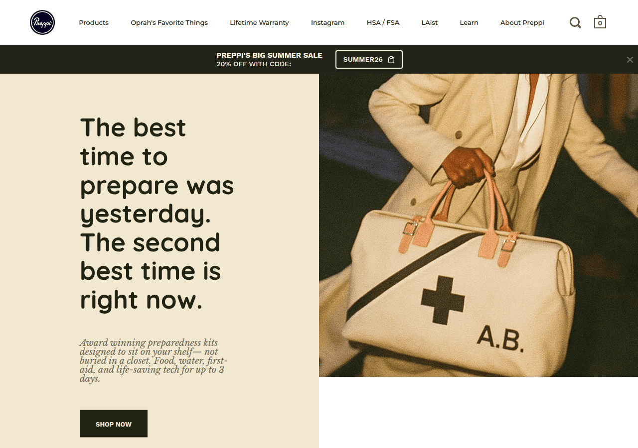 Screenshot of preppi.co
