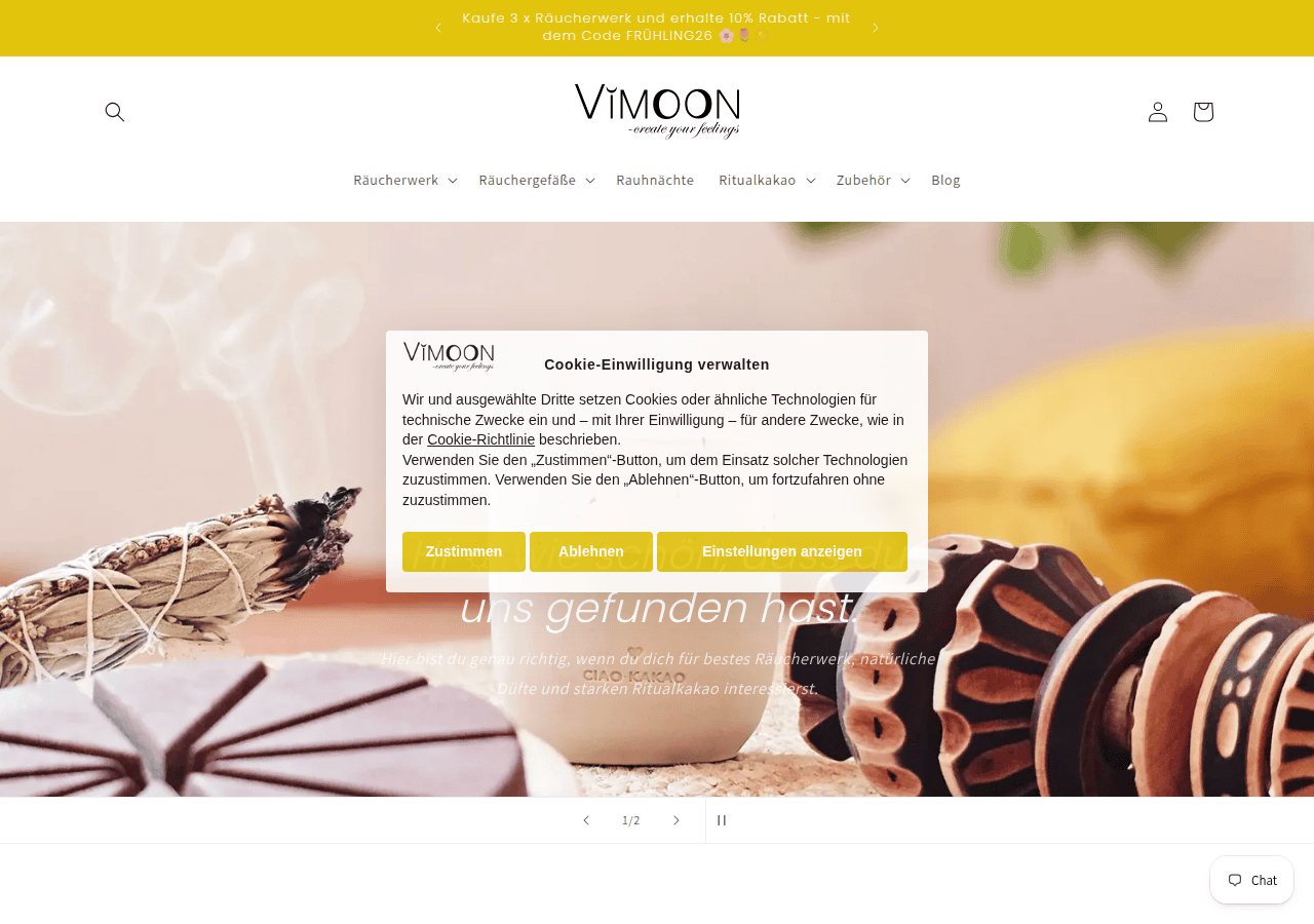 Screenshot of vimoon.de