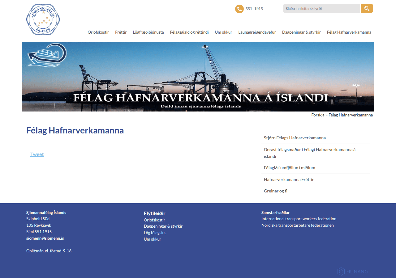 Screenshot of sjomenn.is