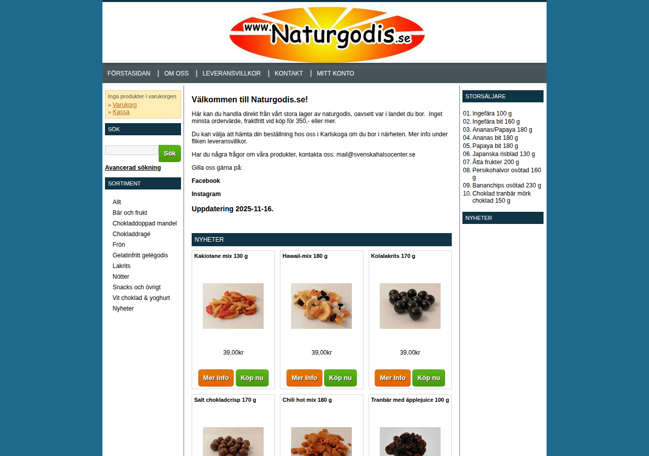 Screenshot of naturgodis.se