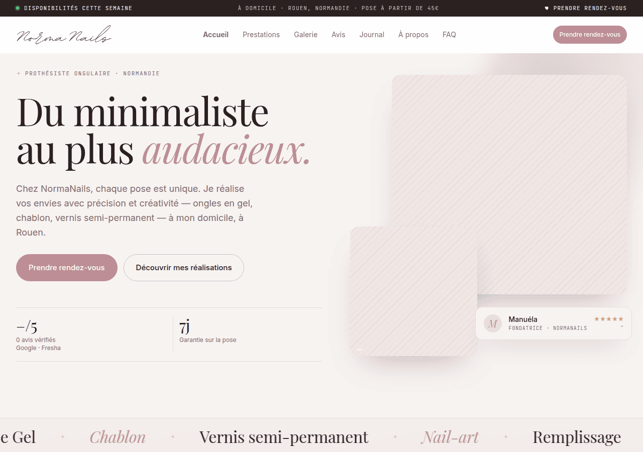 Screenshot of normanails.fr