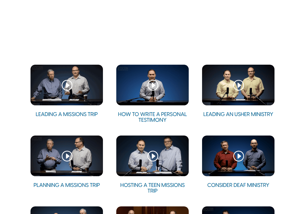 Screenshot of equip.tv