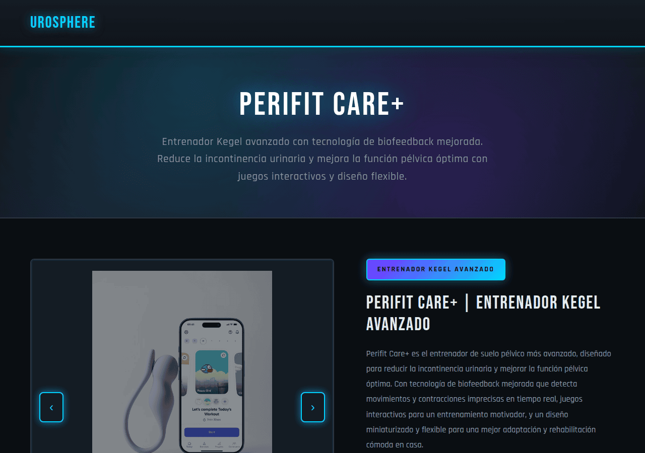 Screenshot of urosphere.info