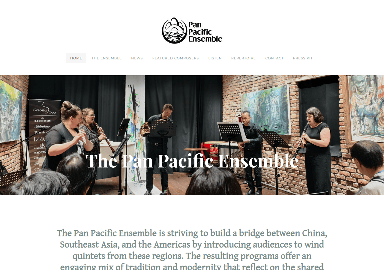 Screenshot of panpacificensemble.com