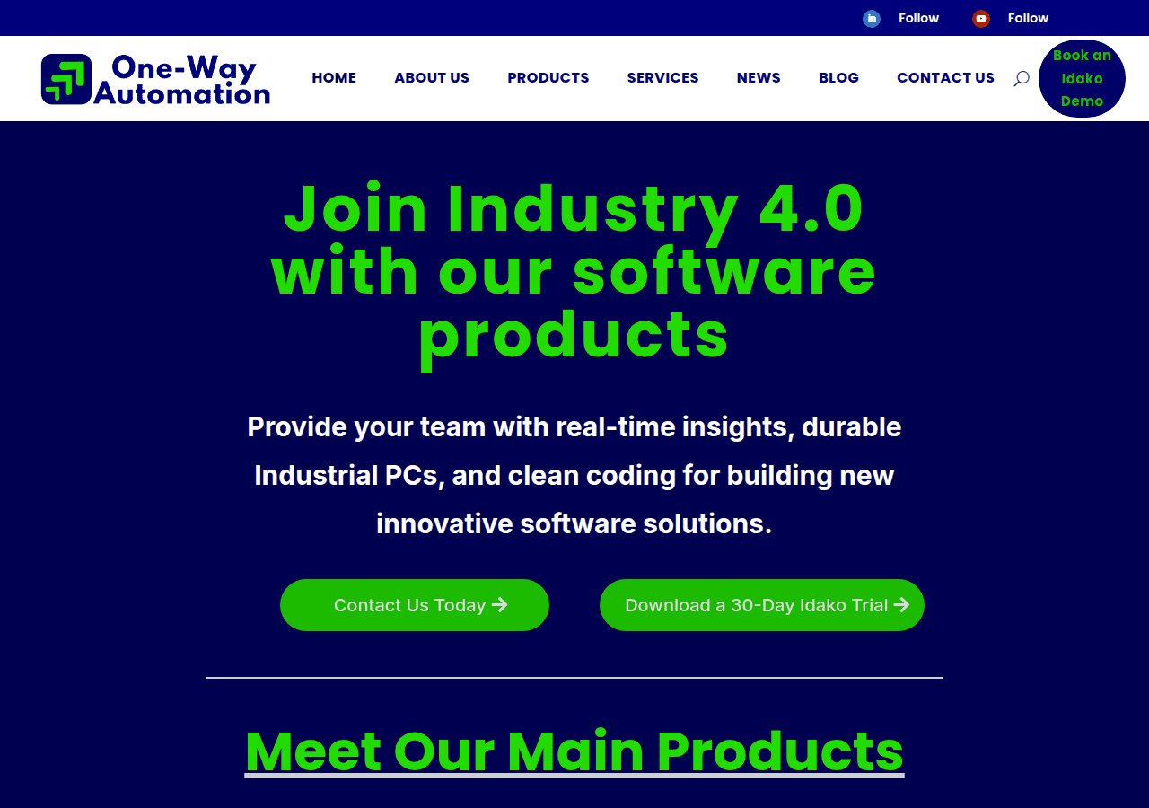 Screenshot of onewayautomation.com