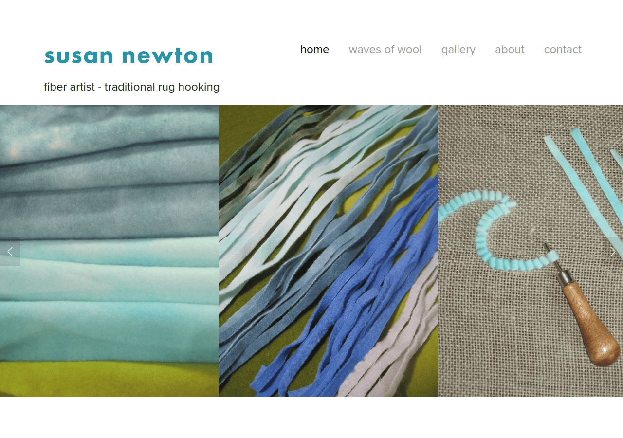 Screenshot of susannewtonfiberart.com