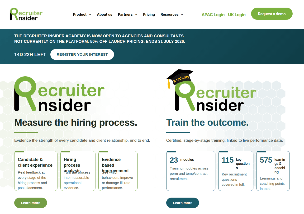 Screenshot of recruiterinsider.com