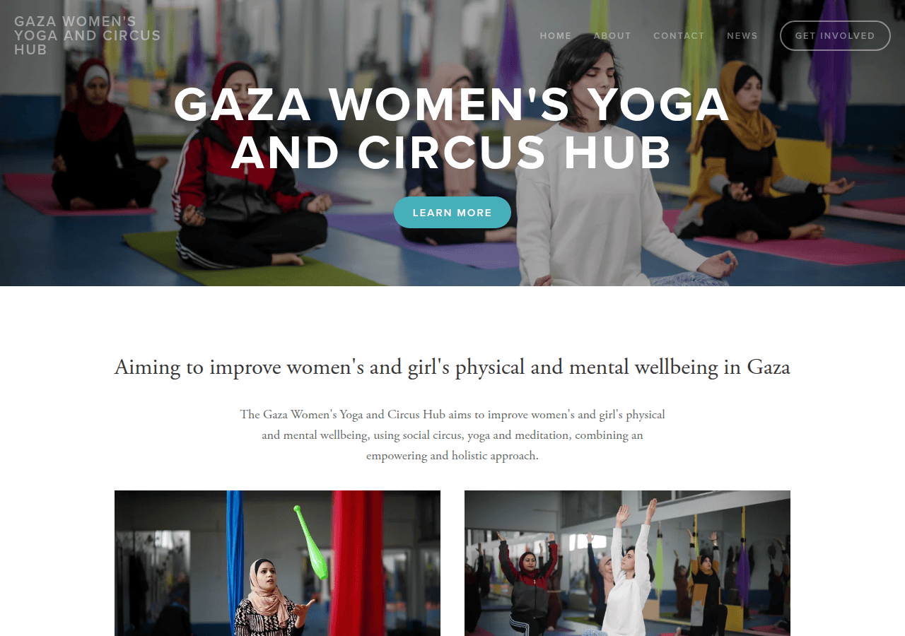 Screenshot of gazawomen-yogacircus.com