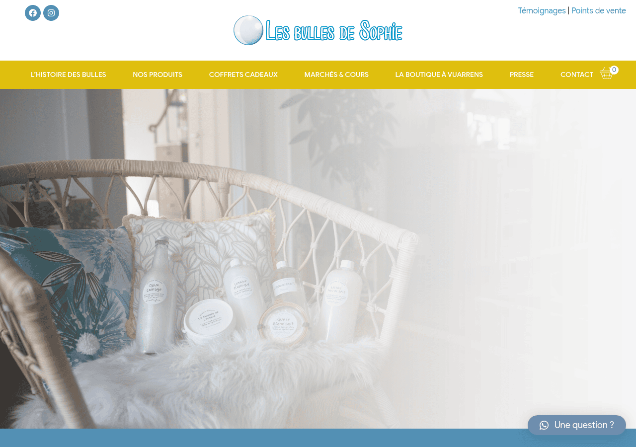 Screenshot of lesbullesdesophie.ch