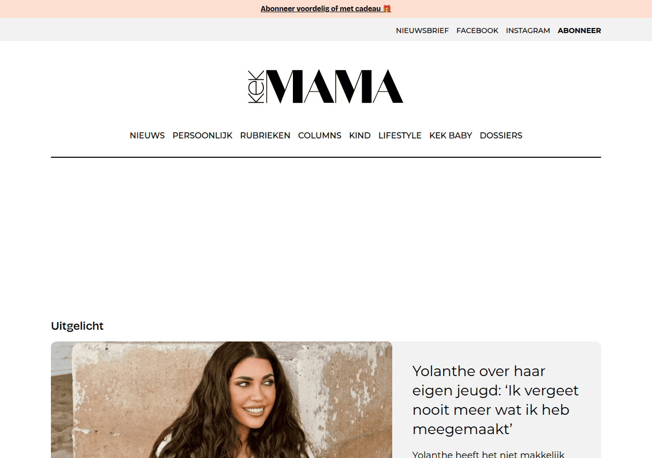 Screenshot of kekmama.nl