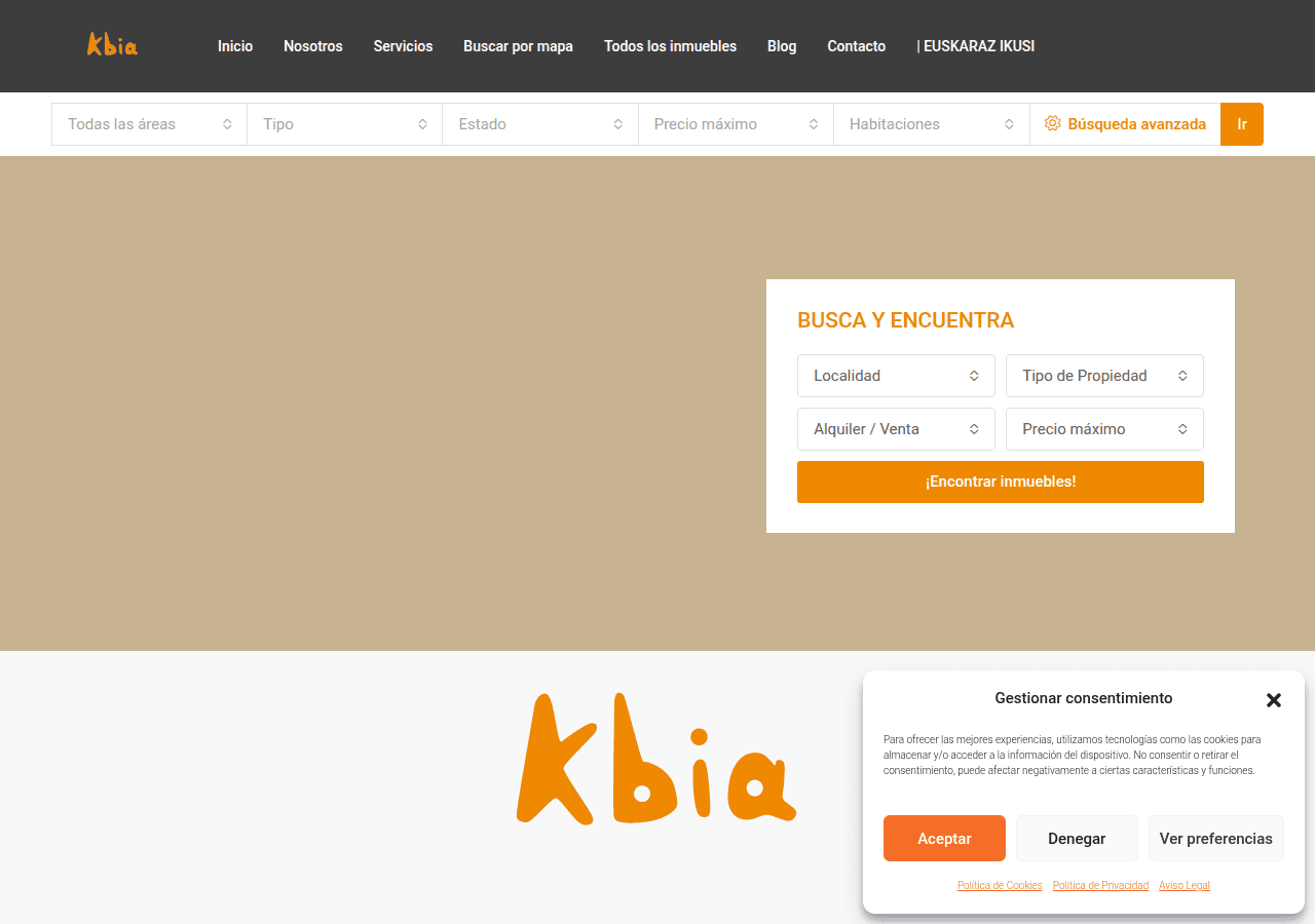 Screenshot of kbia.eus