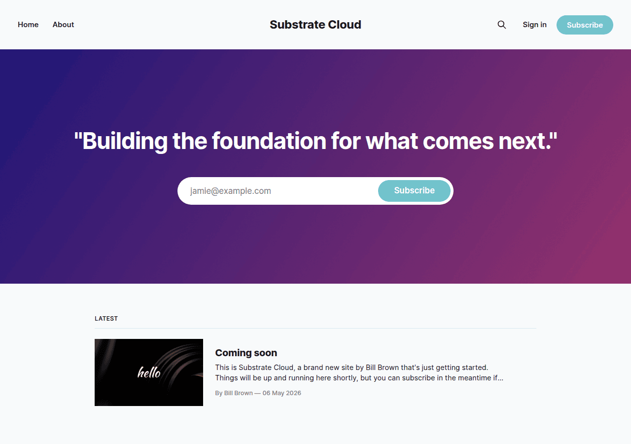 Screenshot of substr.cloud