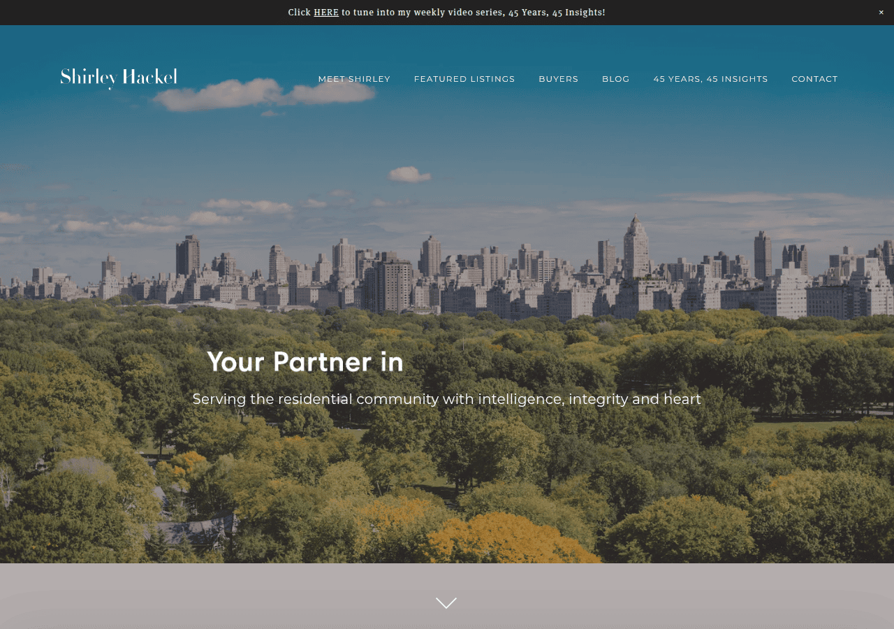 Screenshot of shirleyhackel.com