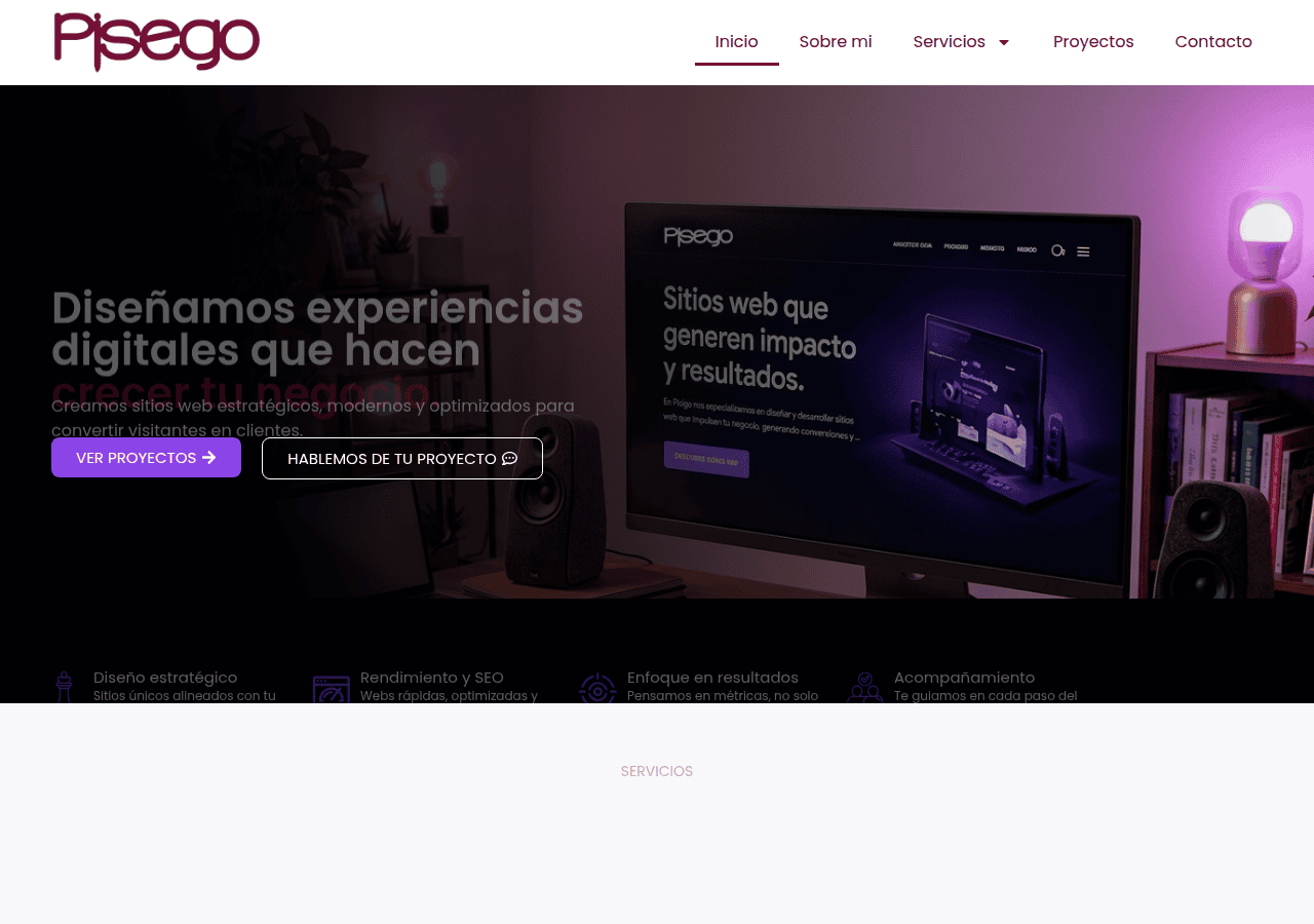 Screenshot of pisego.com