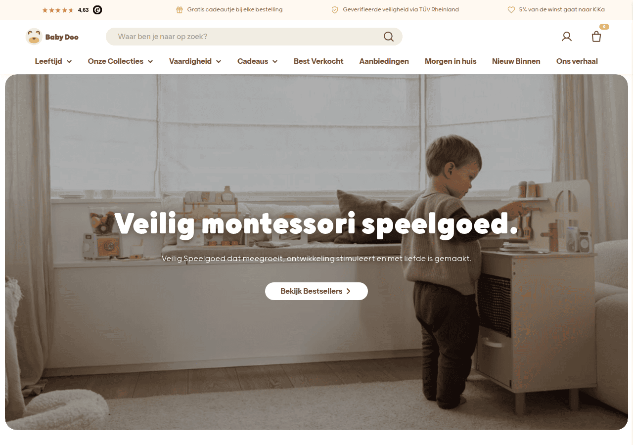 Screenshot of babydoo.nl