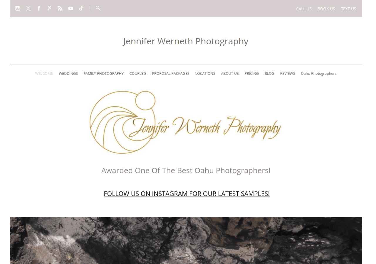 Screenshot of jenniferwernethphotography.com