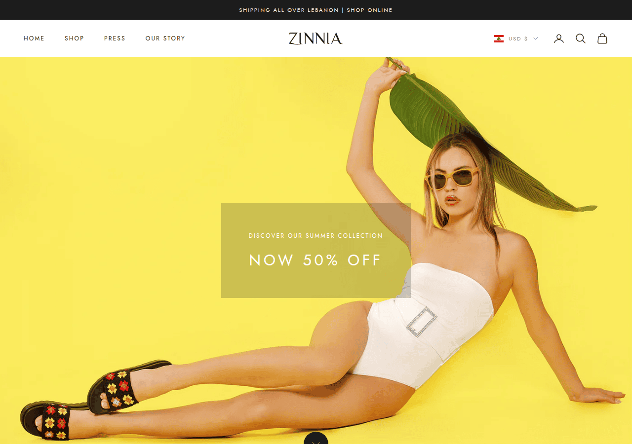 Screenshot of zinniaworld.com