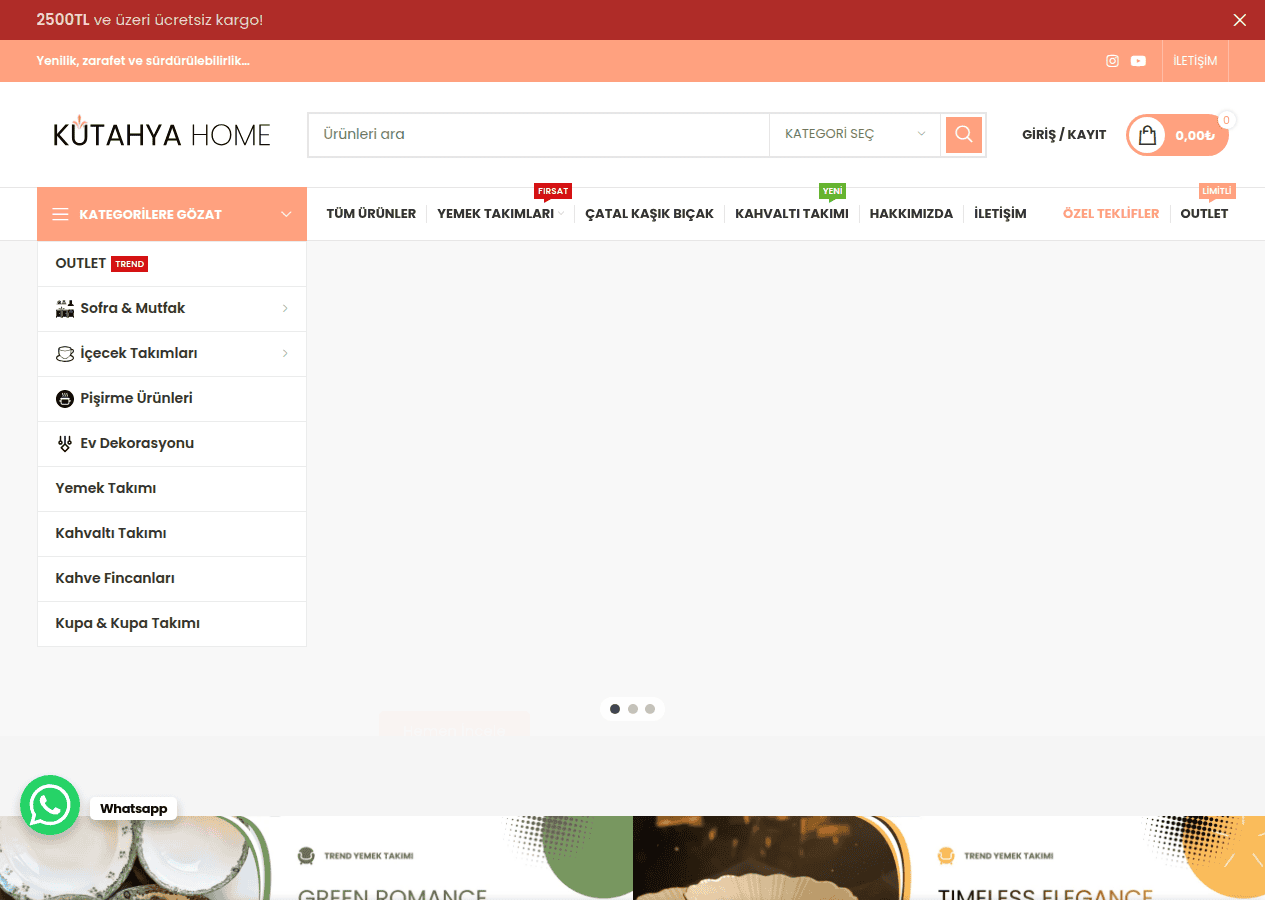 Screenshot of kutahyahome.com