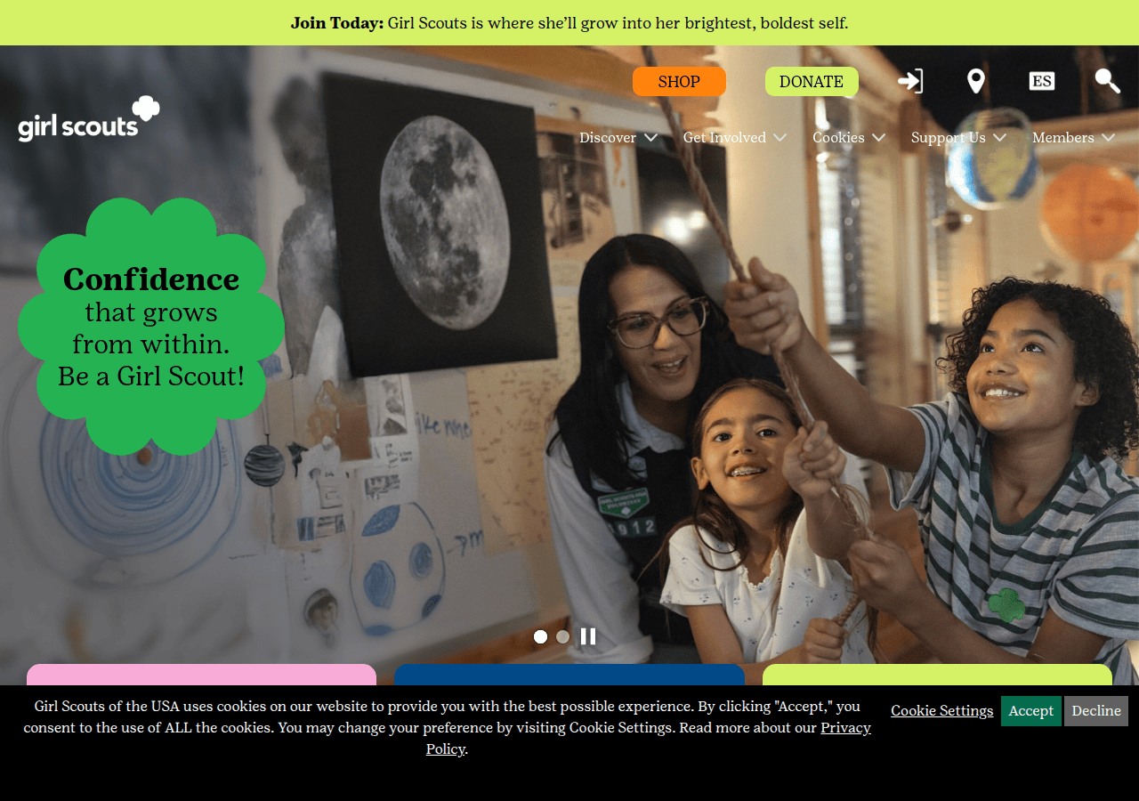 Screenshot of girlscouts.org