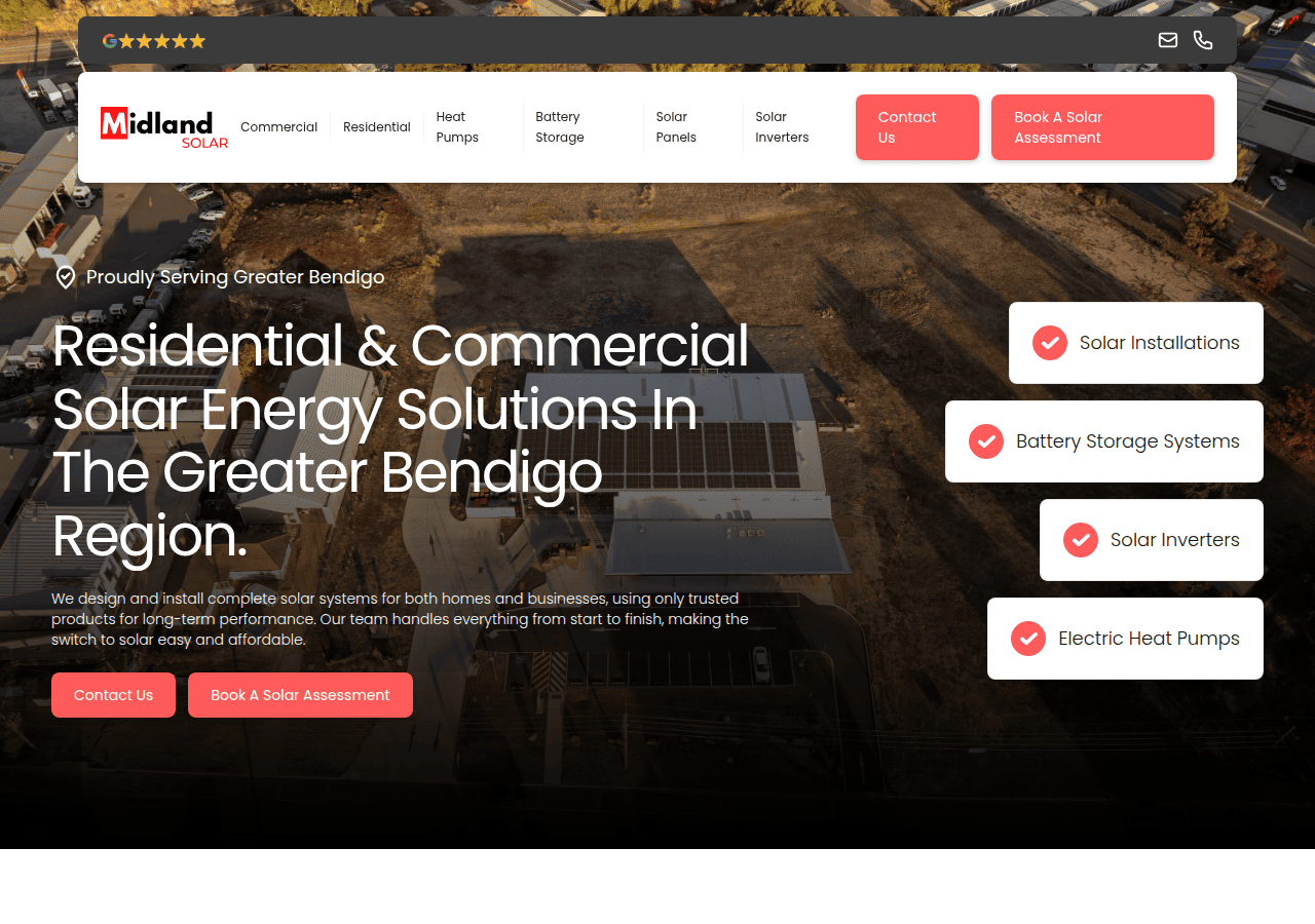 Screenshot of midlandsolar.com.au