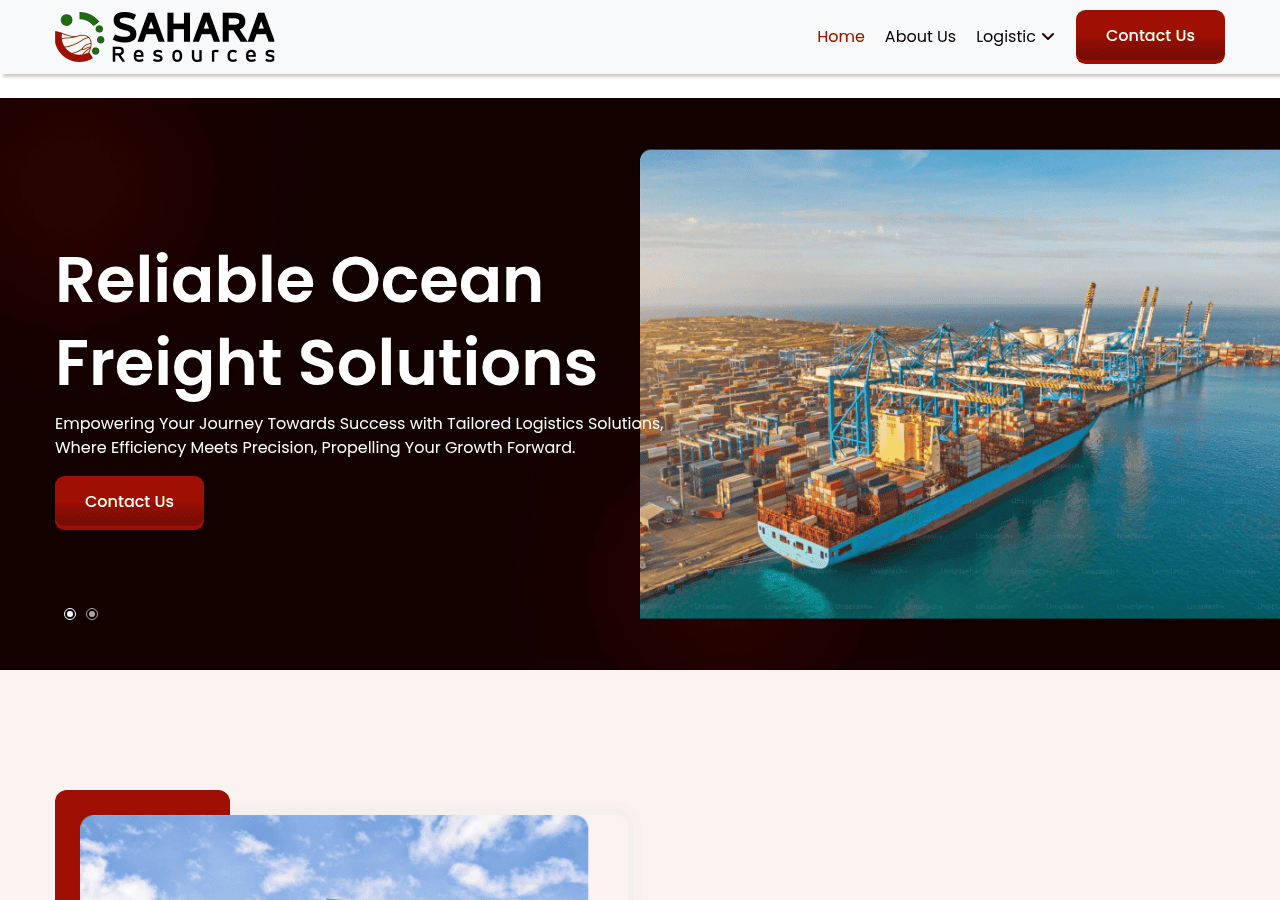 Screenshot of sahararesources.ae