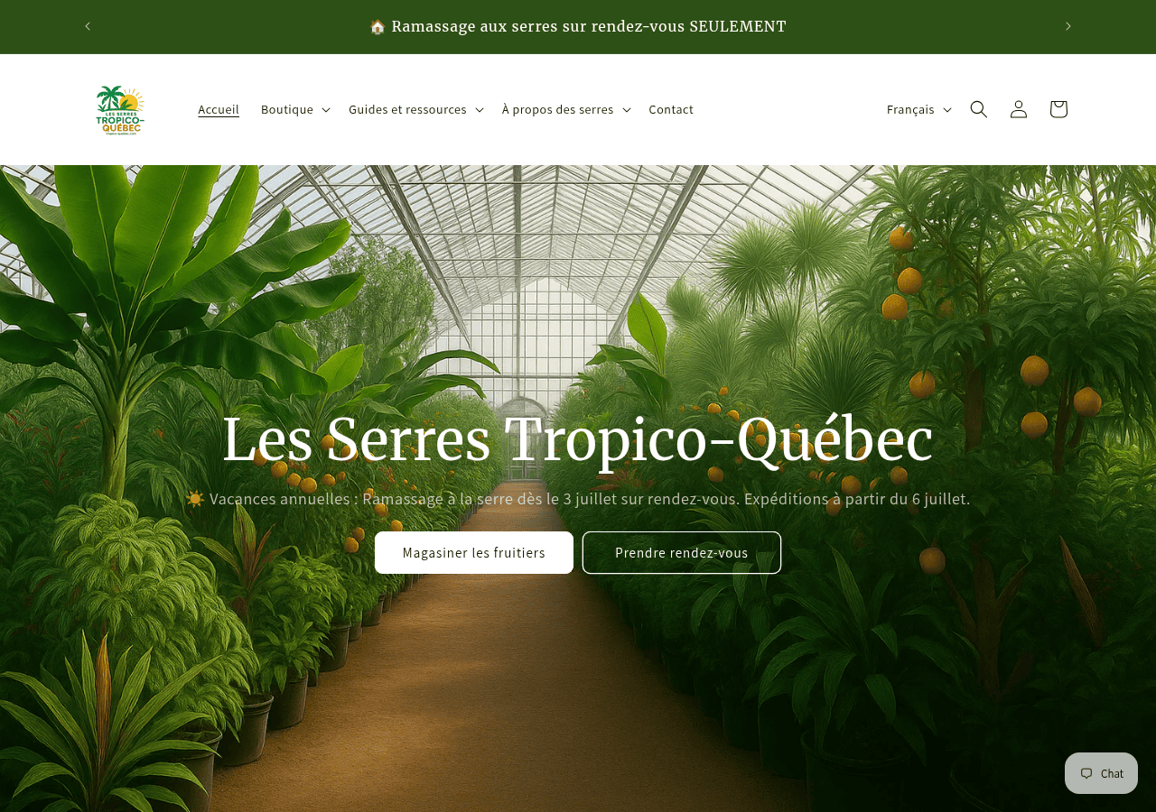 Screenshot of tropico-quebec.com