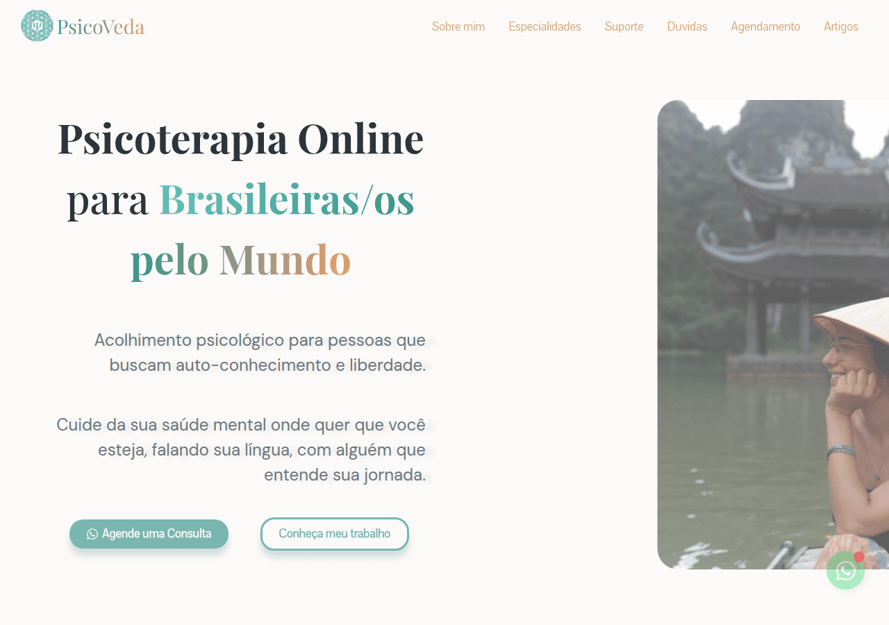Screenshot of psicoveda.com.br
