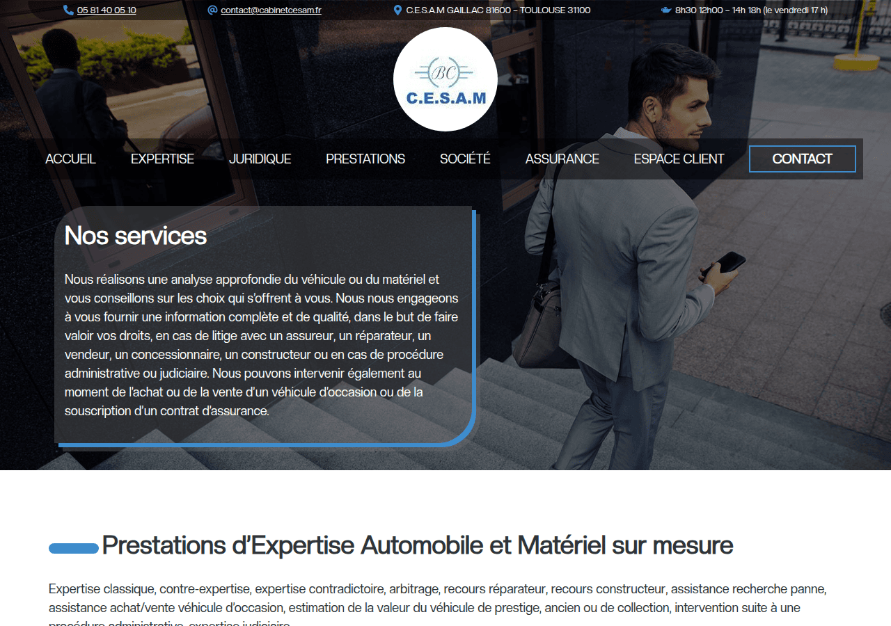 Screenshot of cabinetcesam.fr