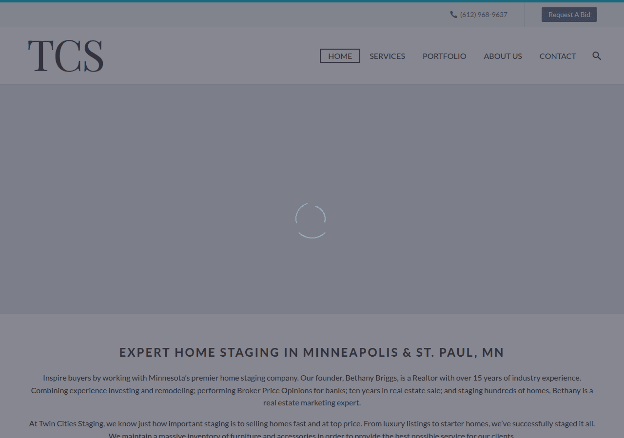 Screenshot of twincitiesstaging.com
