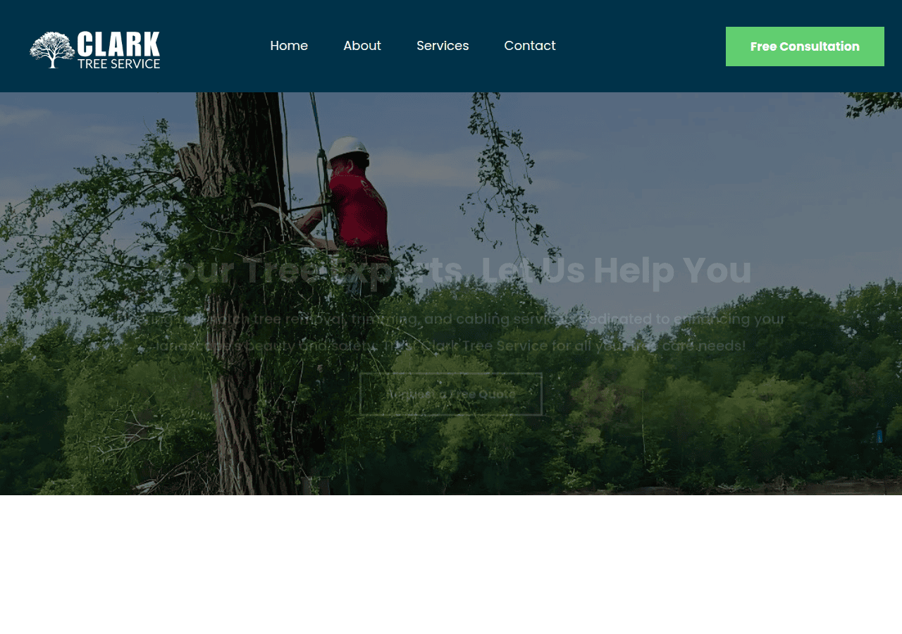 Screenshot of clarktreeservicekc.com