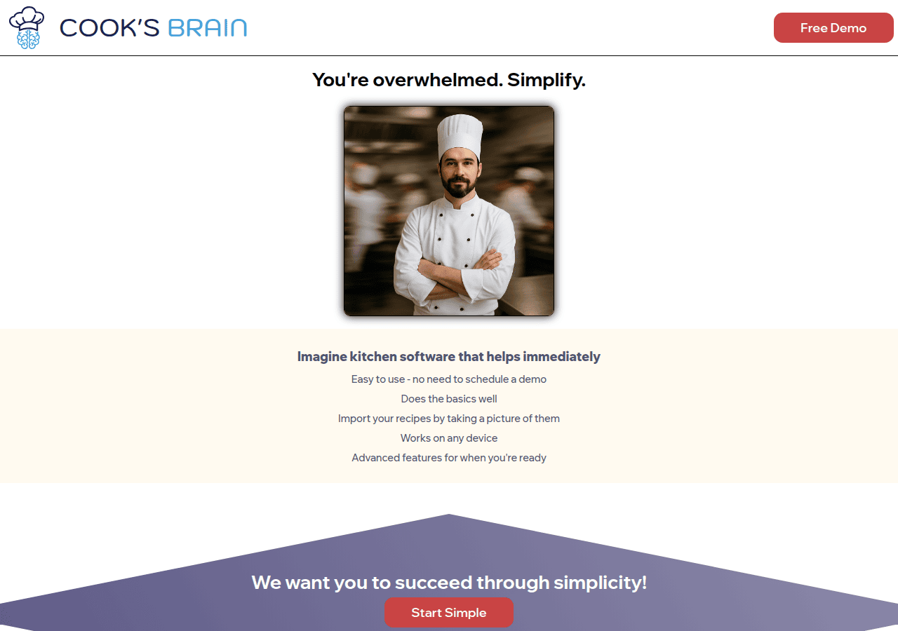 Screenshot of cooksbrain.com