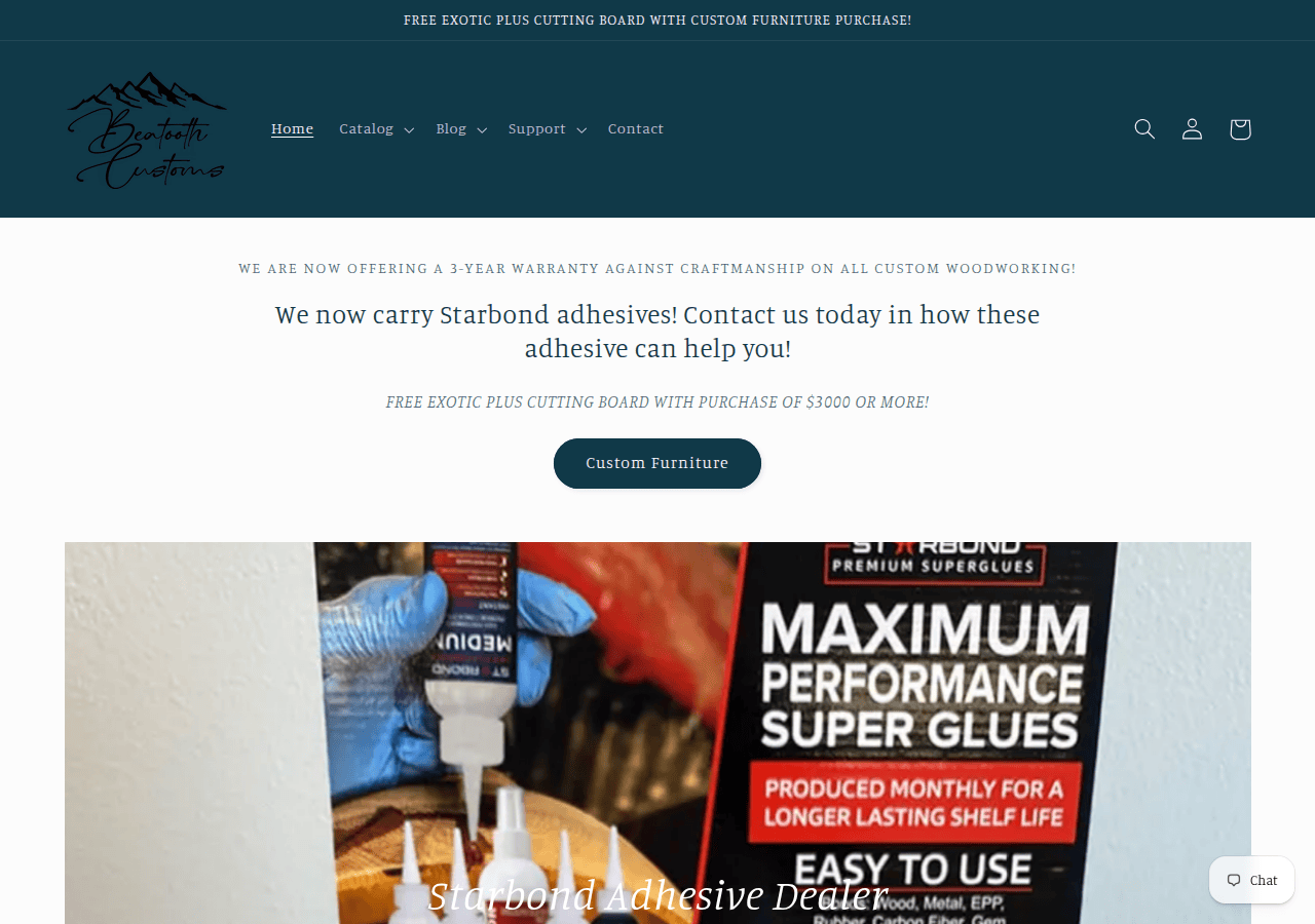 Screenshot of beartoothcustoms.com