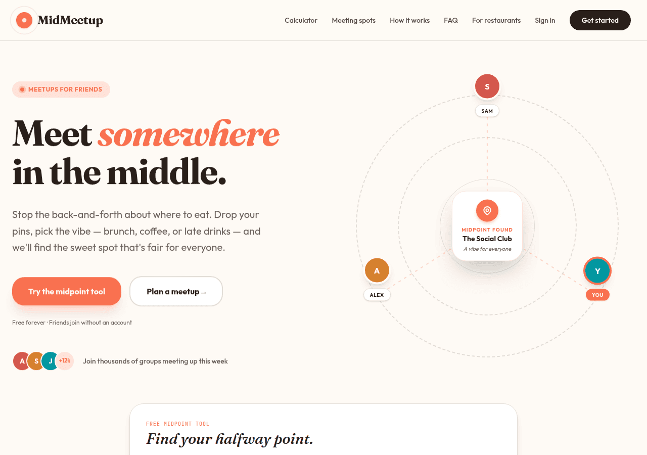 Screenshot of midmeetup.com