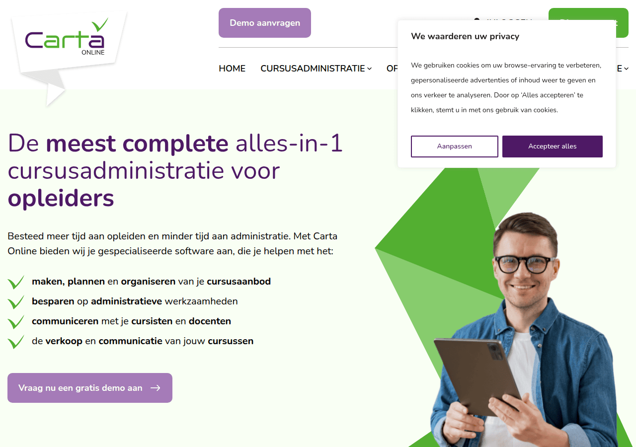 Screenshot of cartaonline.nl