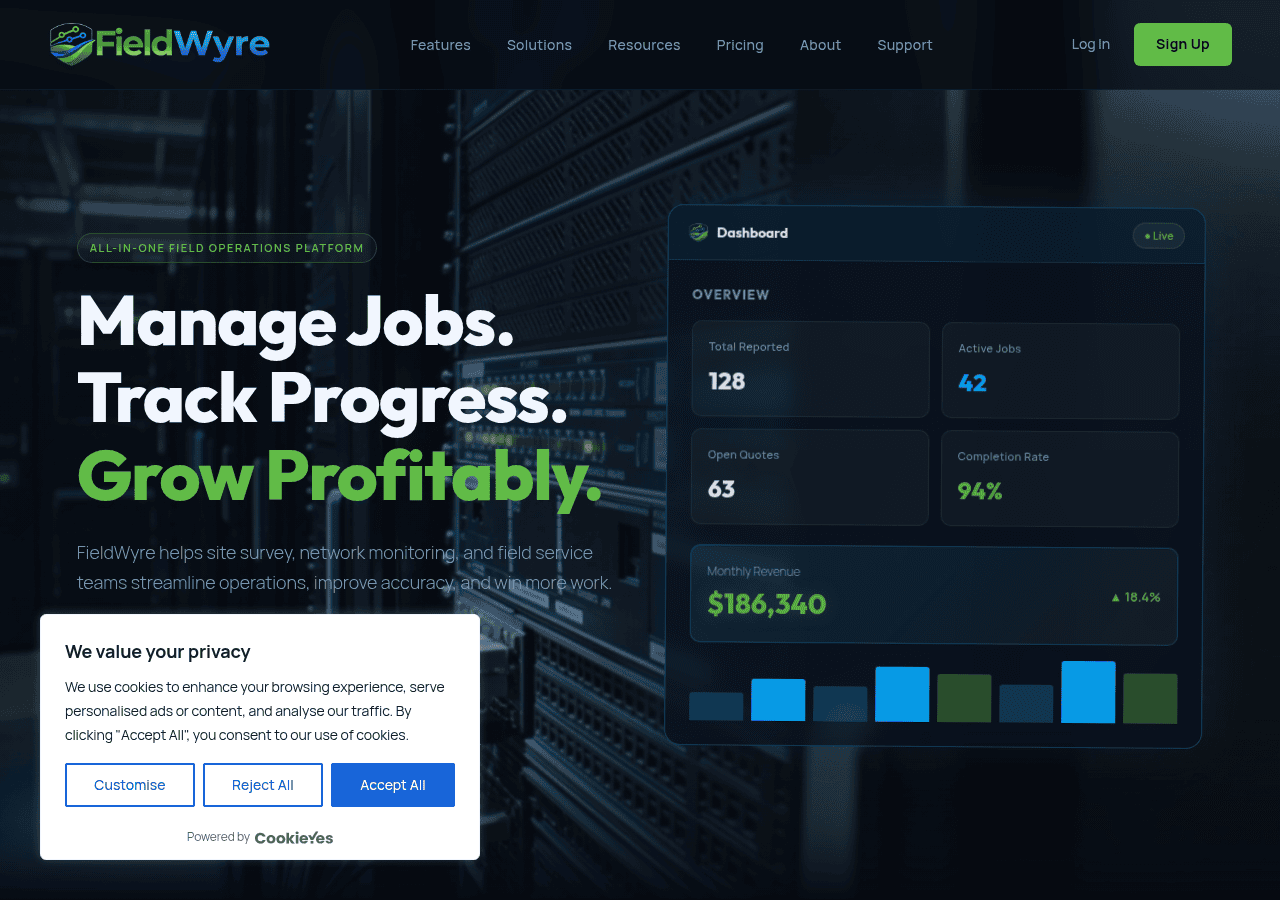 Screenshot of fieldwyre.com