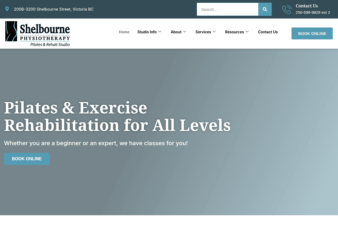Screenshot of pilatesvictoriabc.ca