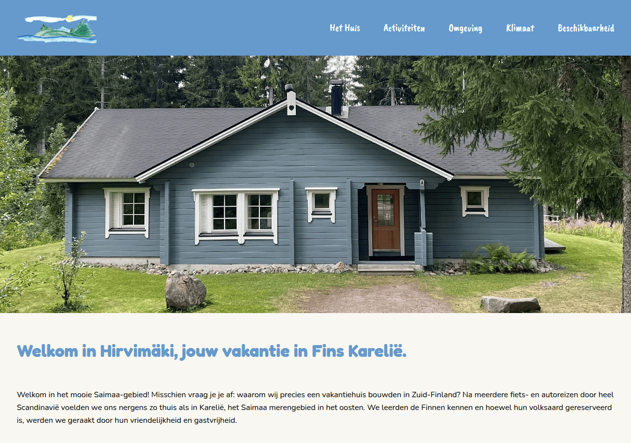Screenshot of vakantiehuisinfinland.nl