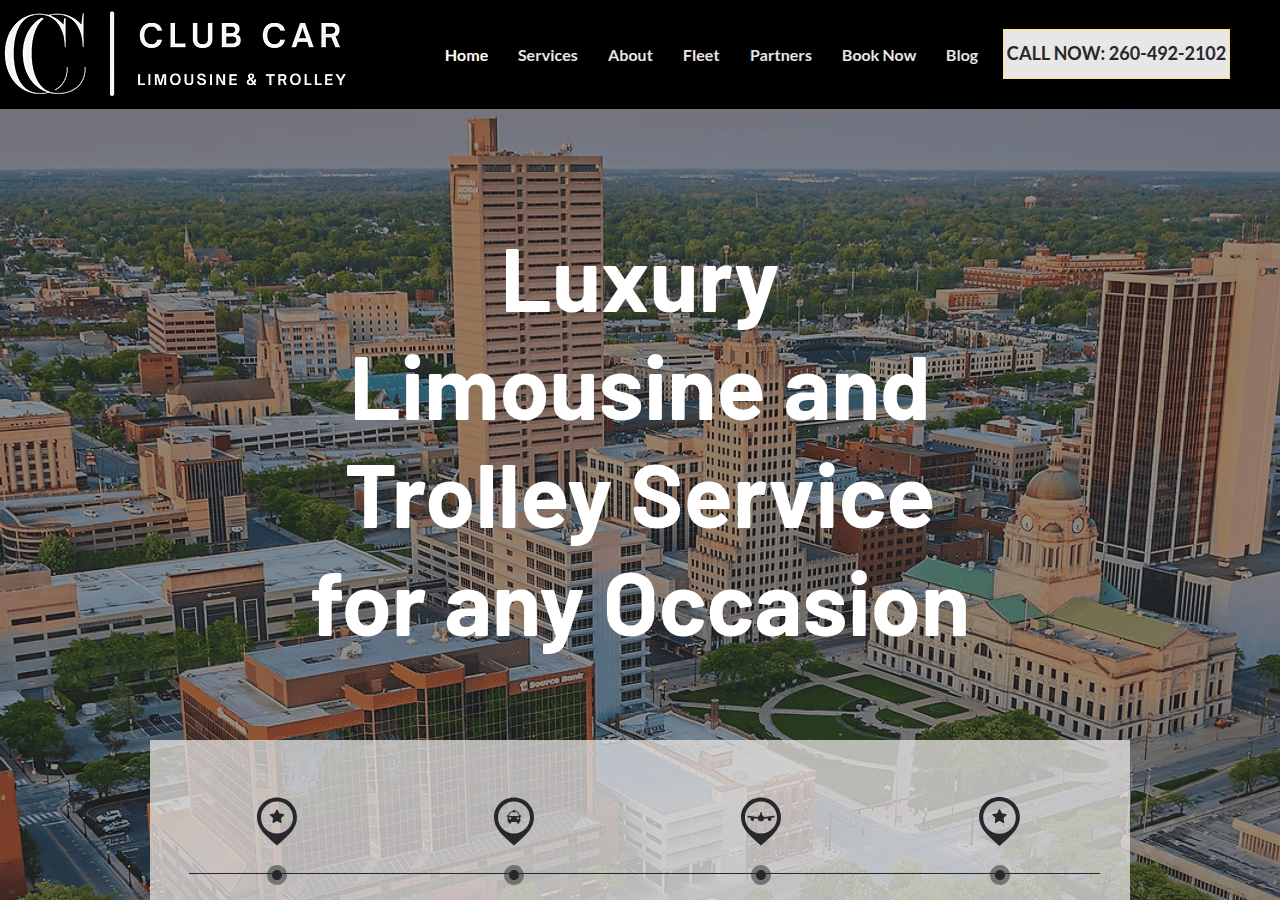 Screenshot of clubcarlimousine.com