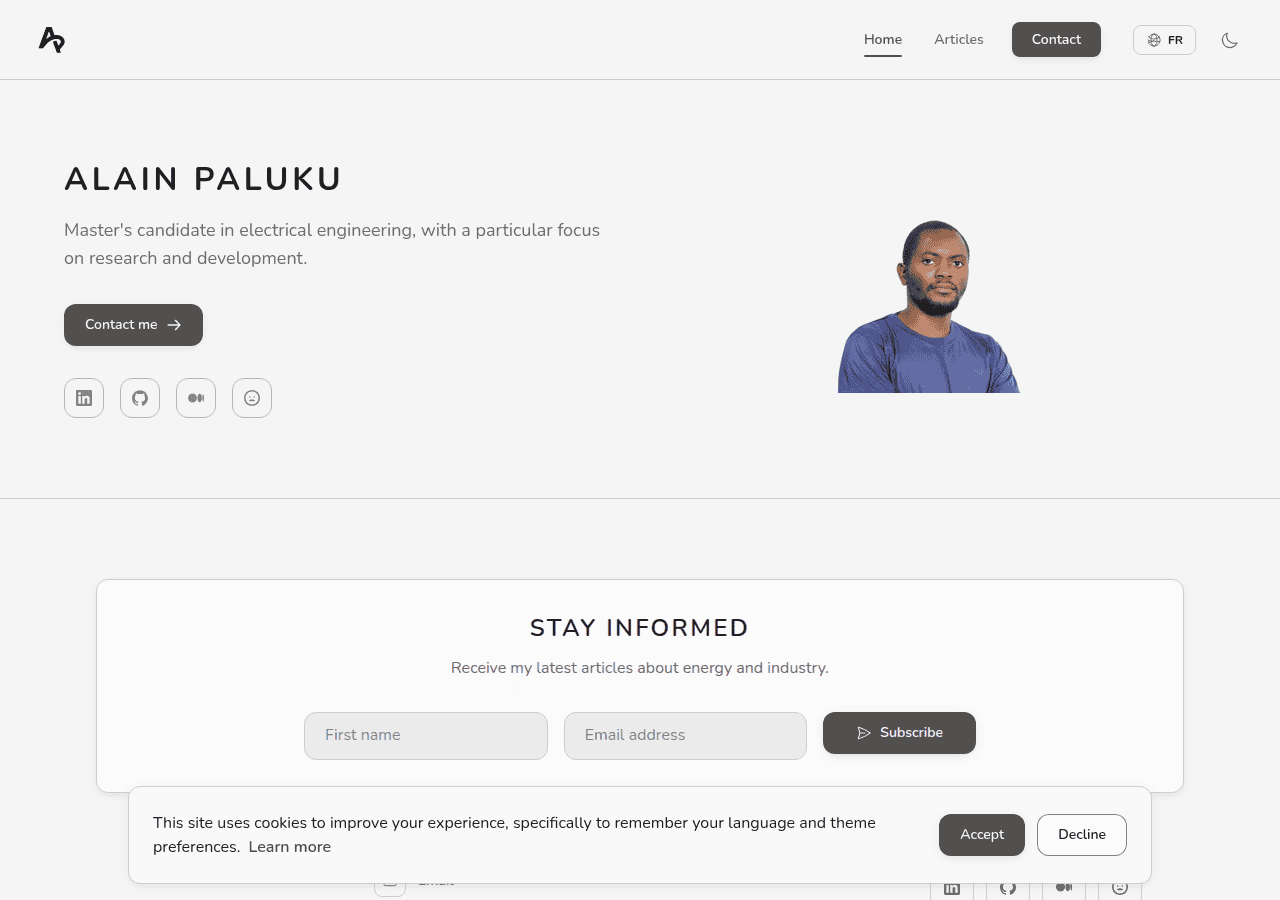 Screenshot of alainpaluku.com