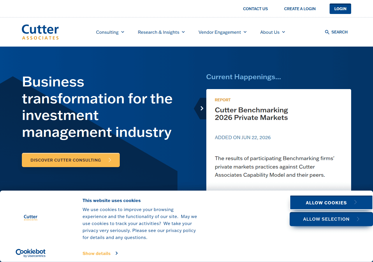 Screenshot of cutterassociates.com