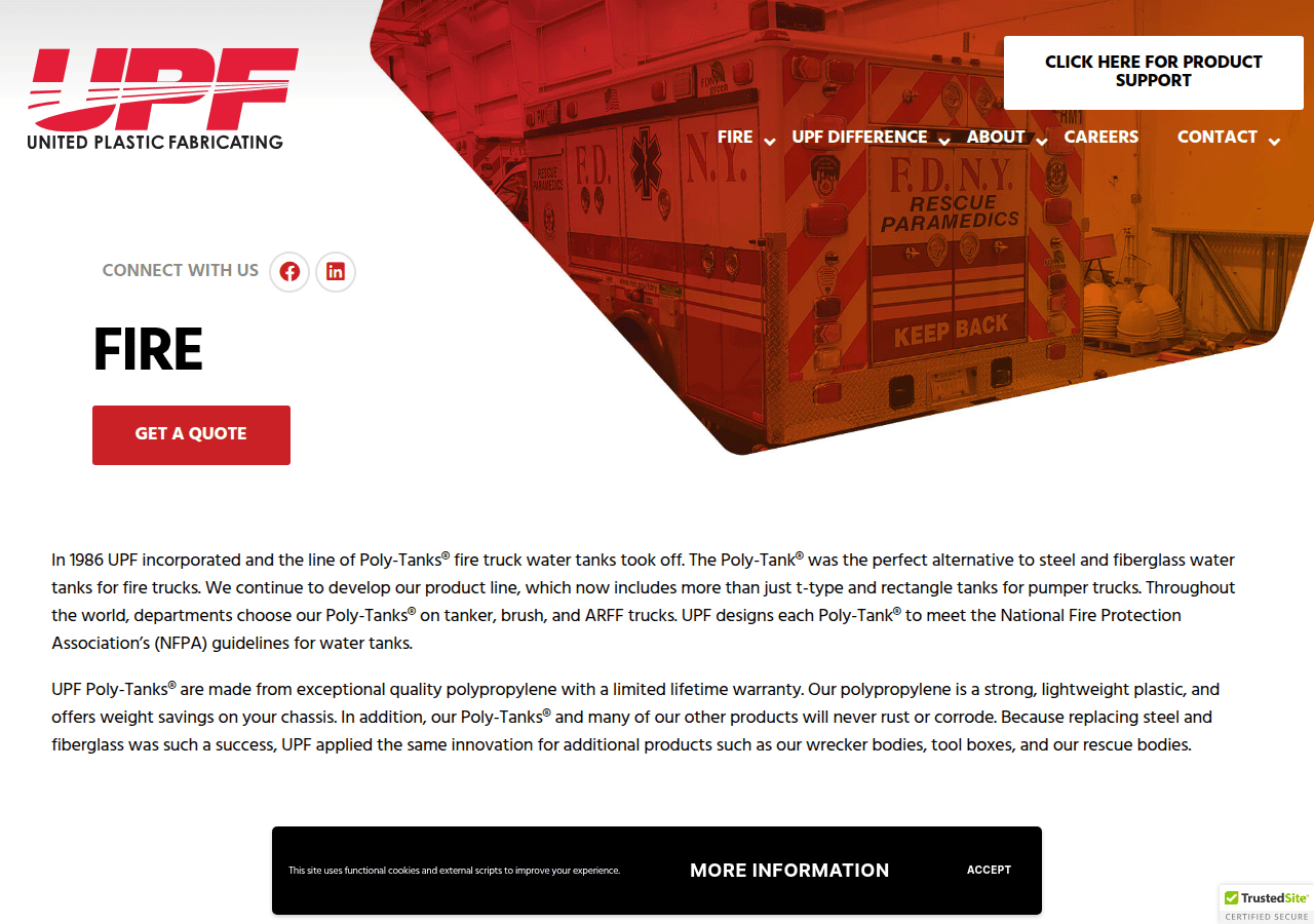Screenshot of unitedplastic.com