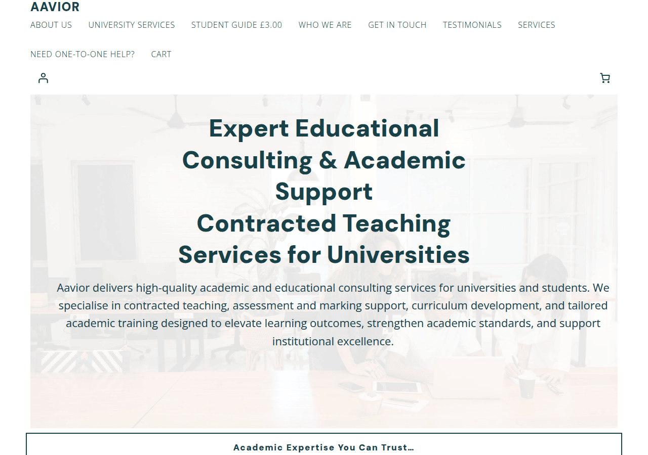 Screenshot of aavior.com